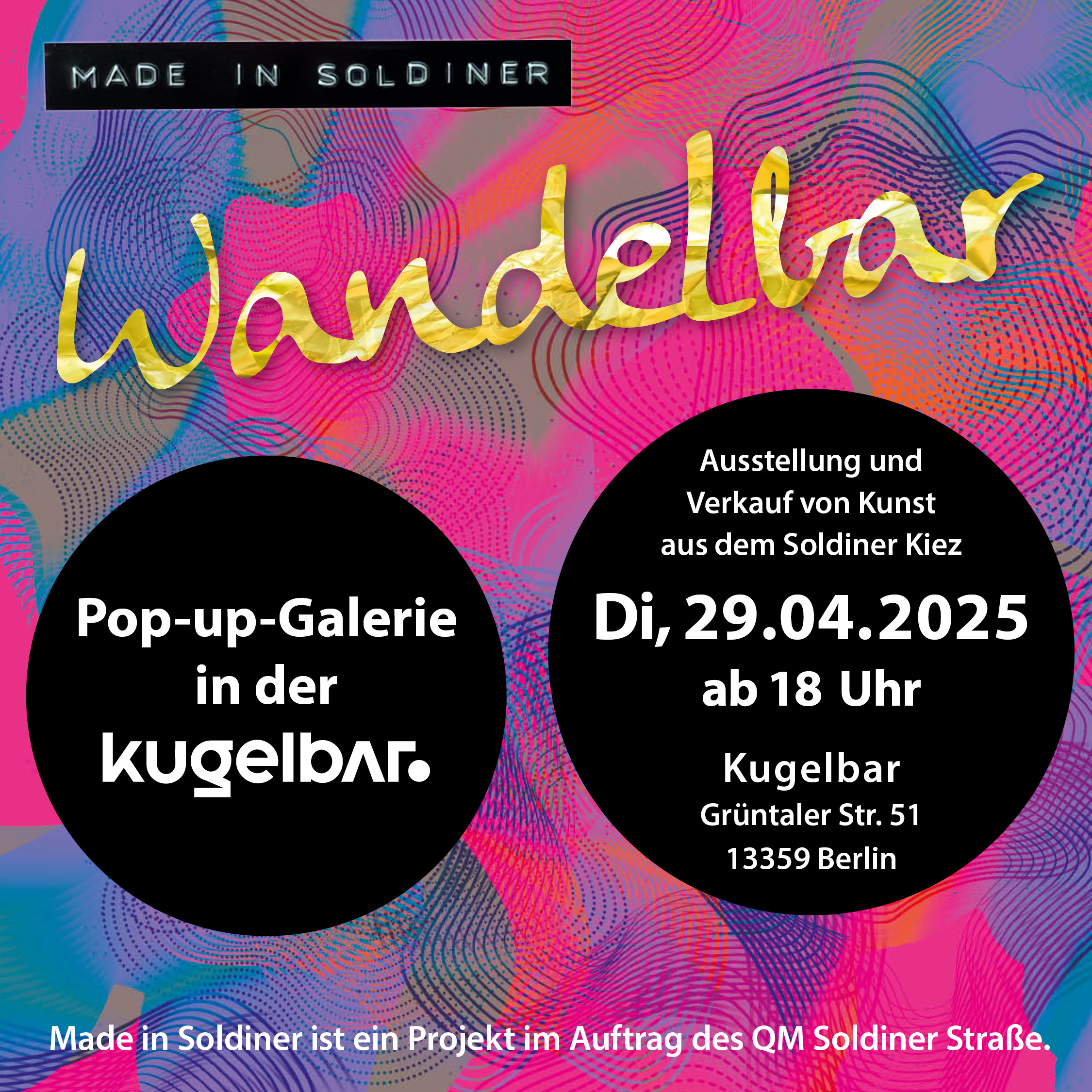 Wandelbar Pop Up Galerie in der Kugelbar